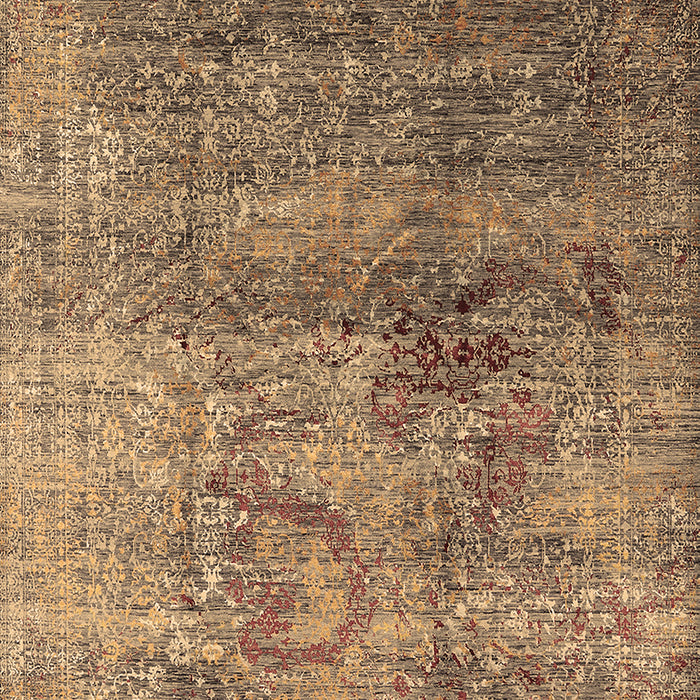 Machine Washable Oriental Brown Industrial Rug, wshurb1436brn