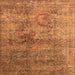 Square Oriental Orange Industrial Rug, urb1436org