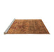 Sideview of Machine Washable Oriental Orange Industrial Area Rugs, wshurb1436org