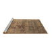 Sideview of Machine Washable Oriental Brown Industrial Rug, wshurb1436brn