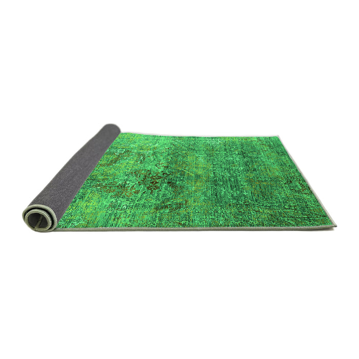 Sideview of Oriental Green Industrial Rug, urb1436grn