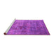 Sideview of Machine Washable Oriental Pink Industrial Rug, wshurb1436pnk
