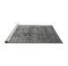 Sideview of Machine Washable Oriental Gray Industrial Rug, wshurb1436gry