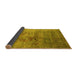 Sideview of Oriental Yellow Industrial Rug, urb1436yw