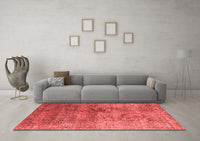 Machine Washable Oriental Red Industrial Rug, wshurb1436red