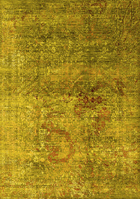 Oriental Yellow Industrial Rug, urb1436yw