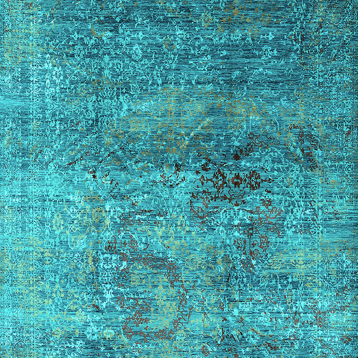 Oriental Turquoise Industrial Rug, urb1436turq