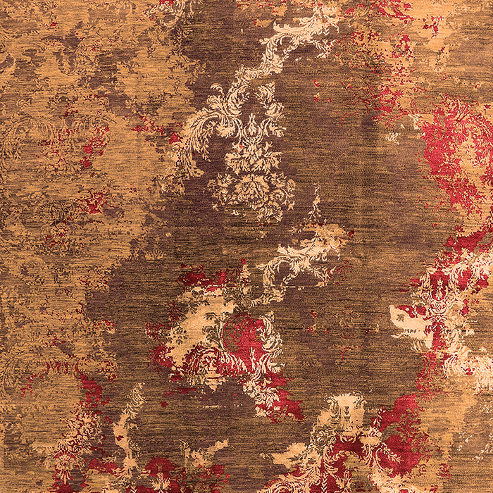 Machine Washable Oriental Orange Industrial Area Rugs, wshurb1437org