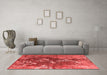 Industrial Red Washable Rugs