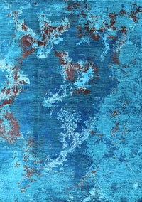 Oriental Light Blue Industrial Rug, urb1437lblu