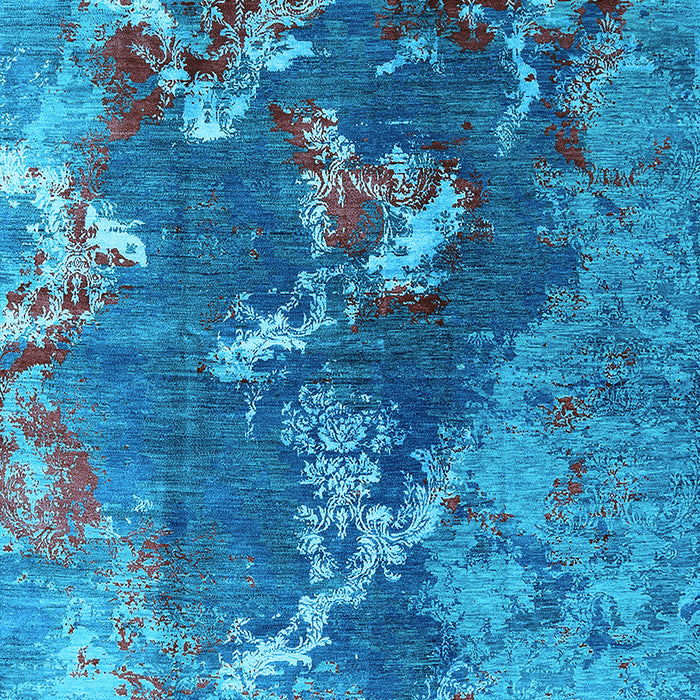 Oriental Light Blue Industrial Rug, urb1437lblu