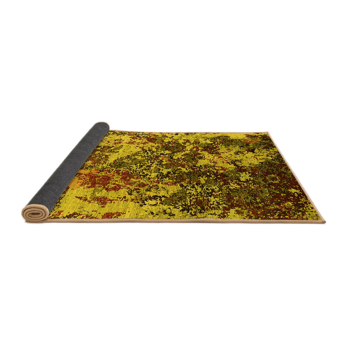 Sideview of Oriental Yellow Industrial Rug, urb1438yw