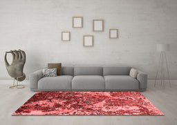 Industrial Red Washable Rugs