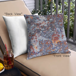 Front View of Mid-Century Modern Urban Square Velvet Maroon Purple Throw Pillow, 18 inch by 18 inch, pwurb1438