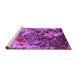 Sideview of Machine Washable Oriental Pink Industrial Rug, wshurb1438pnk