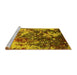 Sideview of Machine Washable Oriental Yellow Industrial Rug, wshurb1438yw