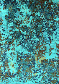 Oriental Turquoise Industrial Rug, urb1438turq