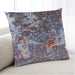 Lifestyle Image of Mid-Century Modern Urban Square Velvet Maroon Purple Throw Pillow, 18 inch by 18 inch, pwurb1438