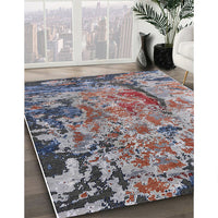 Mid-Century Modern Rosy Purple Oriental Rug, urb1439