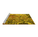 Sideview of Machine Washable Oriental Yellow Industrial Rug, wshurb1439yw