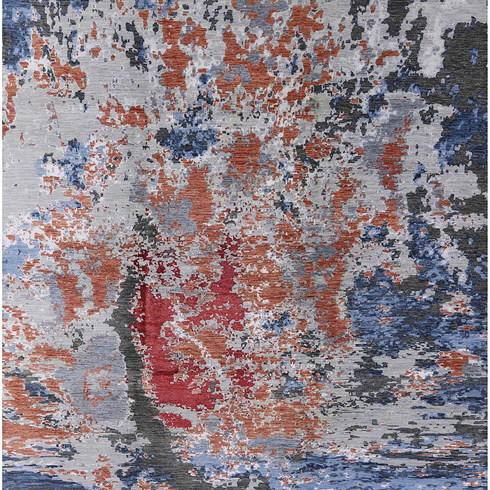 Machine Washable Industrial Modern Rosy-Finch Purple Rug, wshurb1439