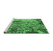 Sideview of Machine Washable Oriental Emerald Green Industrial Area Rugs, wshurb1439emgrn