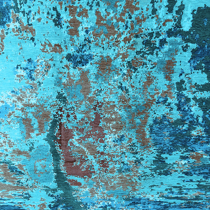 Oriental Light Blue Industrial Rug, urb1439lblu