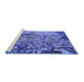 Sideview of Machine Washable Oriental Blue Industrial Rug, wshurb1439blu