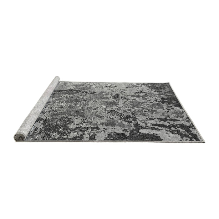 Sideview of Machine Washable Oriental Gray Industrial Rug, wshurb1439gry