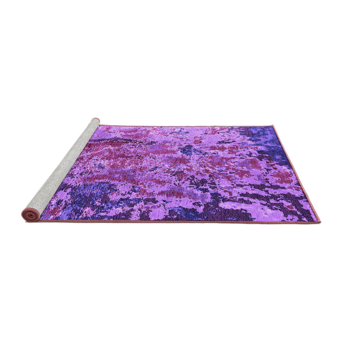 Sideview of Machine Washable Oriental Purple Industrial Area Rugs, wshurb1439pur