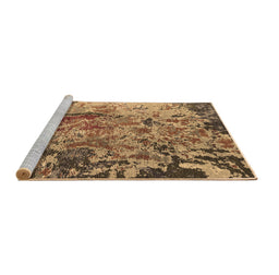 Sideview of Machine Washable Oriental Brown Industrial Rug, wshurb1439brn