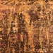 Square Machine Washable Oriental Orange Industrial Area Rugs, wshurb1440org