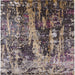 Square Mid-Century Modern Black Oriental Rug, urb1440