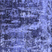 Square Machine Washable Oriental Blue Industrial Rug, wshurb1440blu