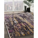 Mid-Century Modern Black Oriental Rug in Family Room, urb1440