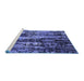 Sideview of Machine Washable Oriental Blue Industrial Rug, wshurb1440blu