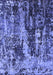 Machine Washable Oriental Blue Industrial Rug, wshurb1440blu