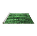 Sideview of Machine Washable Oriental Emerald Green Industrial Area Rugs, wshurb1440emgrn