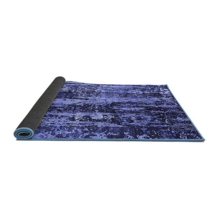 Sideview of Oriental Blue Industrial Rug, urb1440blu