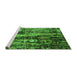 Sideview of Machine Washable Oriental Green Industrial Area Rugs, wshurb1440grn