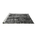 Sideview of Machine Washable Oriental Gray Industrial Rug, wshurb1440gry