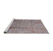 Sideview of Machine Washable Industrial Modern Mauve Taupe Purple Rug, wshurb1441