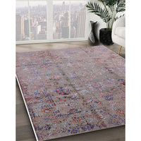 Mid-Century Modern Mauve Taupe Purple Oriental Rug, urb1441