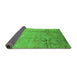 Sideview of Oriental Green Industrial Rug, urb1441grn