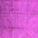 Square Machine Washable Oriental Pink Industrial Rug, wshurb1441pnk