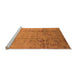 Sideview of Machine Washable Oriental Orange Industrial Area Rugs, wshurb1441org