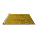 Sideview of Machine Washable Oriental Yellow Industrial Rug, wshurb1441yw