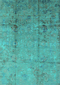 Oriental Turquoise Industrial Rug, urb1441turq