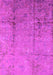 Machine Washable Oriental Pink Industrial Rug, wshurb1441pnk
