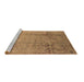 Sideview of Machine Washable Oriental Brown Industrial Rug, wshurb1441brn